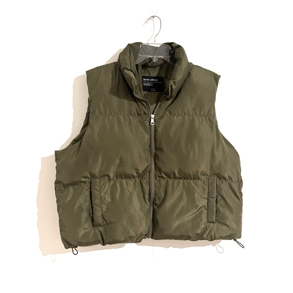 Love Streak Women’s Size XL Olive Green Puffer Vest